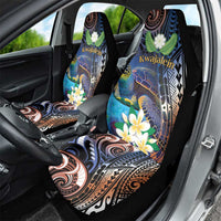 Marshall Islands Kwajalein Atoll Car Seat Cover Plumeria Sea Turtle with Polynesian Tribal LT9 - Polynesian Pride