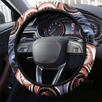 Marshall Islands Kwajalein Atoll Steering Wheel Cover Plumeria Sea Turtle with Polynesian Tribal LT9 - Polynesian Pride