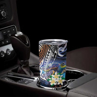 Marshall Islands Kwajalein Atoll Tumbler Cup Plumeria Sea Turtle with Polynesian Tribal LT9 - Polynesian Pride