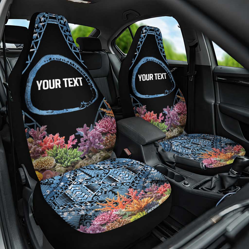 Personalised Nukuoro Micronesia Atoll Car Seat Cover with Pacific Coral Reef LT9 One Size Blue - Polynesian Pride