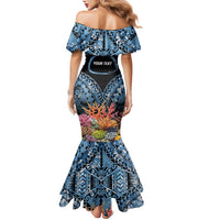 Personalised Nukuoro Micronesia Atoll Family Matching Mermaid Dress and Hawaiian Shirt with Pacific Coral Reef LT9 - Polynesian Pride