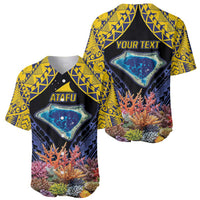 Tokelau Atafu Atoll Personalised Baseball Jersey Pacific Coral Reef Vibe