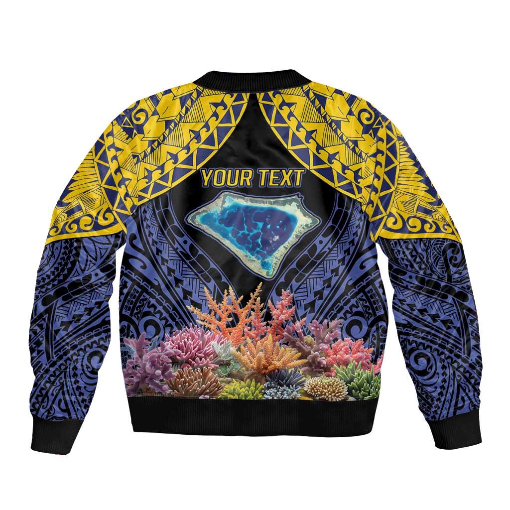 Tokelau Atafu Atoll Personalised Bomber Jacket Pacific Coral Reef Vibe