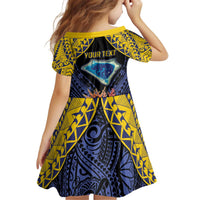 Tokelau Atafu Atoll Personalised Family Matching Off Shoulder Short Dress and Hawaiian Shirt Pacific Coral Reef Vibe LT9 - Polynesian Pride