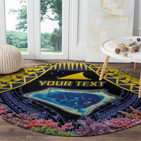 Tokelau Atafu Atoll Personalised Round Carpet Pacific Coral Reef Vibe