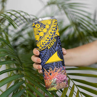 Tokelau Atafu Atoll Personalised Skinny Tumbler Pacific Coral Reef Vibe LT9 - Polynesian Pride