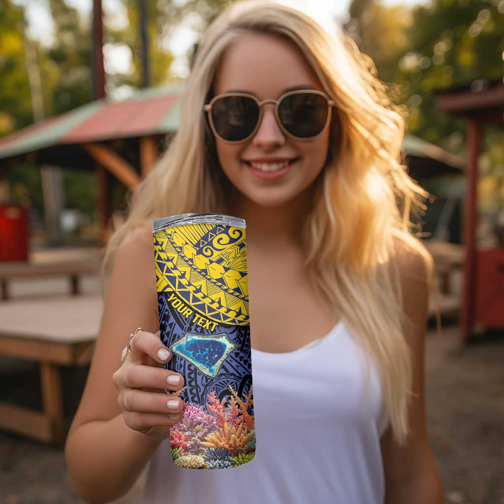 Tokelau Atafu Atoll Personalised Skinny Tumbler Pacific Coral Reef Vibe LT9 - Polynesian Pride