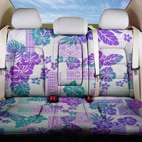 Vintage Hawaii Back Car Seat Cover Hibiscus Tapa Tribal With Hawaiian Quilt Pattern Purple LT9 One Size Purple - Polynesian Pride