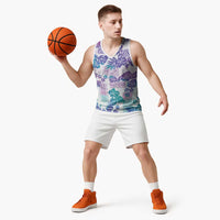 Vintage Hawaii Basketball Jersey Hibiscus Tapa Tribal With Hawaiian Quilt Pattern Purple LT9 - Polynesian Pride