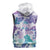 Vintage Hawaii Sleeveless Hoodie Hibiscus Tapa Tribal With Hawaiian Quilt Pattern Purple - Polynesian Pride