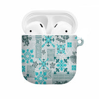 Hawaii Tapa Tribal AirPods Case With Hawaiian Quilt Pattern Aqua LT9 Aqua - Polynesian Pride