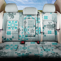Hawaii Tapa Tribal Back Car Seat Cover With Hawaiian Quilt Pattern Aqua