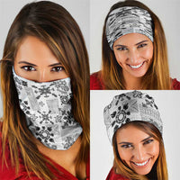 Hawaii Tapa Tribal Neck Gaiter With Hawaiian Quilt Pattern Black LT9 - Polynesian Pride