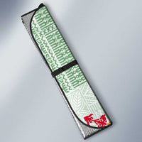Hawaii Tapa Tribal Auto Sun Shade With Hawaiian Quilt Pattern Green LT9 - Polynesian Pride