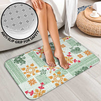 Hawaii Tapa Tribal Bathroom Set With Hawaiian Quilt Pattern Green LT9 - Polynesian Pride