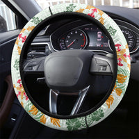Hawaii Tapa Tribal Steering Wheel Cover With Hawaiian Quilt Pattern Green