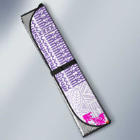 Hawaii Tapa Tribal Auto Sun Shade With Hawaiian Quilt Pattern Violet LT9 - Polynesian Pride