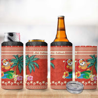 Hawaii Mele Kalikimaka 4 in 1 Can Cooler Tumbler Surfing Santa Funny Christmas LT9 - Polynesian Pride