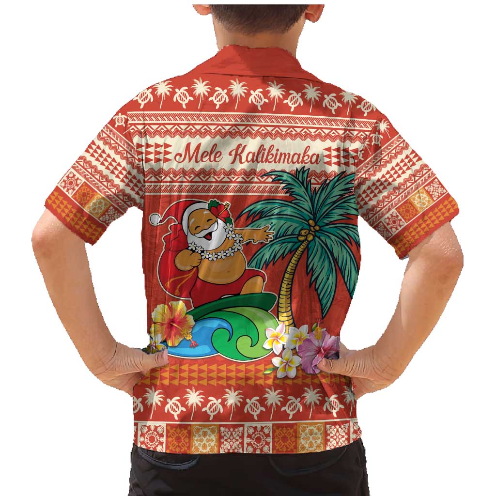 Hawaii Mele Kalikimaka Family Matching Mermaid Dress and Hawaiian Shirt Surfing Santa Funny Christmas LT9 - Polynesian Pride