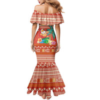 Hawaii Mele Kalikimaka Family Matching Mermaid Dress and Hawaiian Shirt Surfing Santa Funny Christmas LT9 - Polynesian Pride