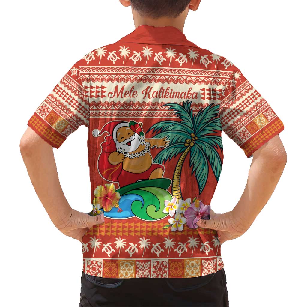 Hawaii Mele Kalikimaka Family Matching Off Shoulder Maxi Dress and Hawaiian Shirt Surfing Santa Funny Christmas LT9 - Polynesian Pride