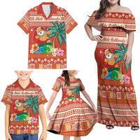 Hawaii Mele Kalikimaka Family Matching Off Shoulder Maxi Dress and Hawaiian Shirt Surfing Santa Funny Christmas LT9 - Polynesian Pride