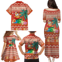 Hawaii Mele Kalikimaka Family Matching Puletasi and Hawaiian Shirt Surfing Santa Funny Christmas LT9 - Polynesian Pride