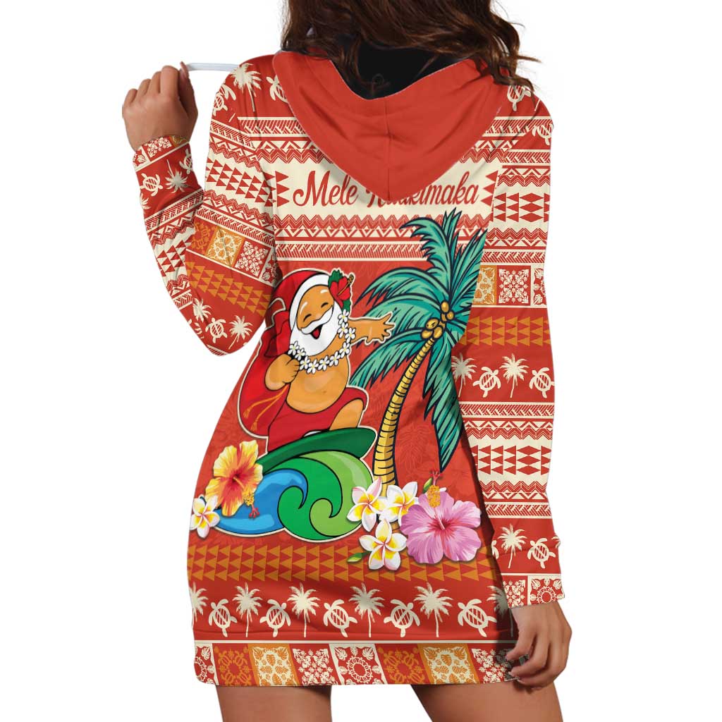 Hawaii Mele Kalikimaka Hoodie Dress Surfing Santa Funny Christmas LT9 - Polynesian Pride
