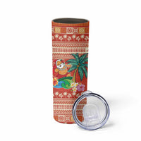 Hawaii Mele Kalikimaka Skinny Tumbler Surfing Santa Funny Christmas LT9 - Polynesian Pride