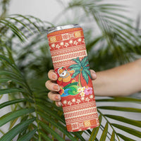Hawaii Mele Kalikimaka Skinny Tumbler Surfing Santa Funny Christmas LT9 - Polynesian Pride