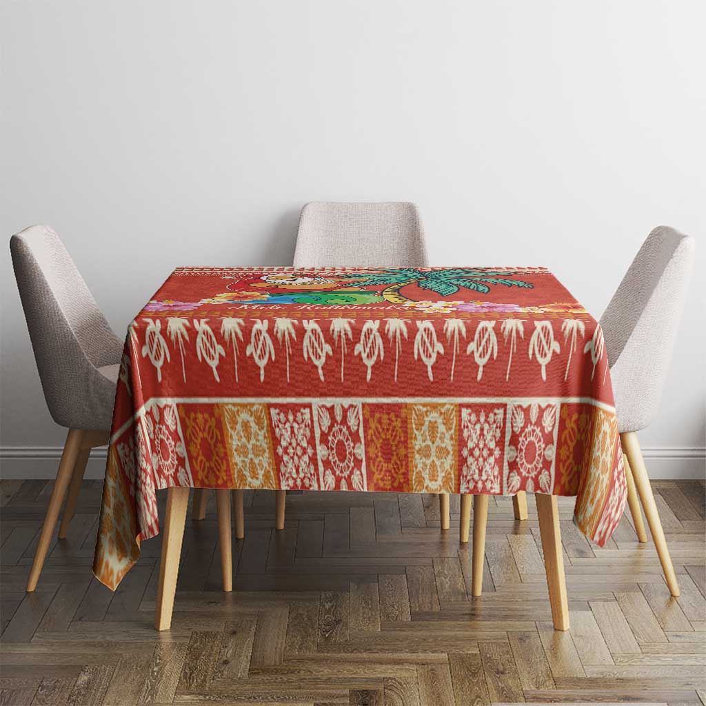 Hawaii Mele Kalikimaka Tablecloth Surfing Santa Funny Christmas LT9 - Polynesian Pride