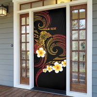 Personalised Papua New Guinea Sepik Door Cover Plumeria Floral Tribal Pattern LT9 - Polynesian Pride