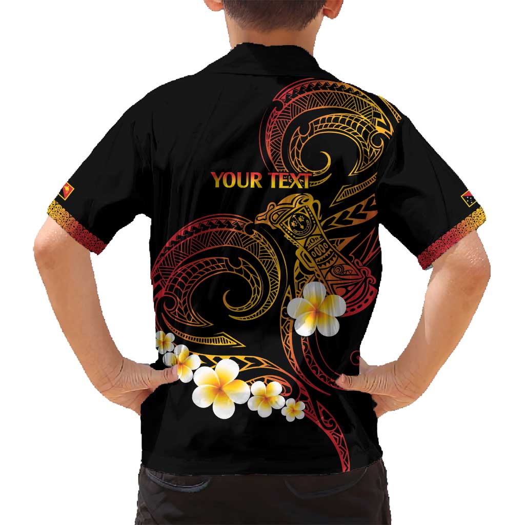Personalised Papua New Guinea Sepik Family Matching Long Sleeve Bodycon Dress and Hawaiian Shirt Plumeria Floral Tribal Pattern LT9 - Polynesian Pride