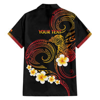 Personalised Papua New Guinea Sepik Family Matching Long Sleeve Bodycon Dress and Hawaiian Shirt Plumeria Floral Tribal Pattern LT9 - Polynesian Pride
