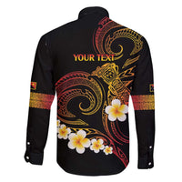 Personalised Papua New Guinea Sepik Family Matching Short Sleeve Bodycon Dress and Hawaiian Shirt Plumeria Floral Tribal Pattern LT9 - Polynesian Pride