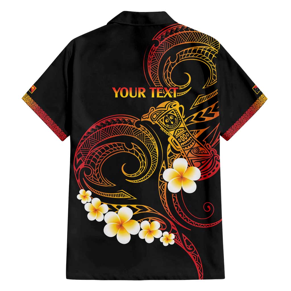 Personalised Papua New Guinea Sepik Family Matching Tank Maxi Dress and Hawaiian Shirt Plumeria Floral Tribal Pattern - Polynesian Pride