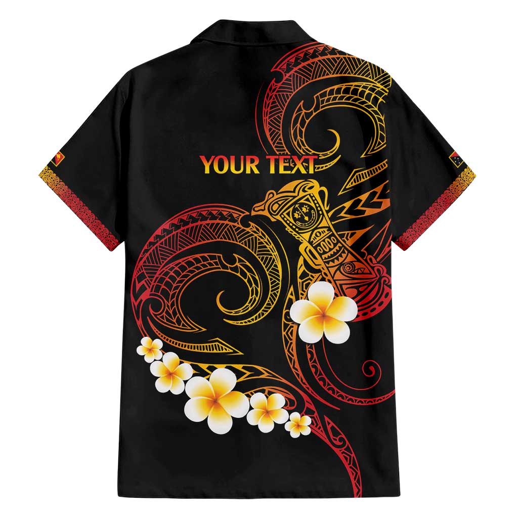 Personalised Papua New Guinea Sepik Hawaiian Shirt Plumeria Floral Tribal Pattern - Polynesian Pride