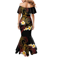Personalised Papua New Guinea Sepik Mermaid Dress Plumeria Floral Tribal Pattern LT9 - Polynesian Pride