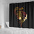 Personalised Papua New Guinea Sepik Shower Curtain Plumeria Floral Tribal Pattern - Polynesian Pride