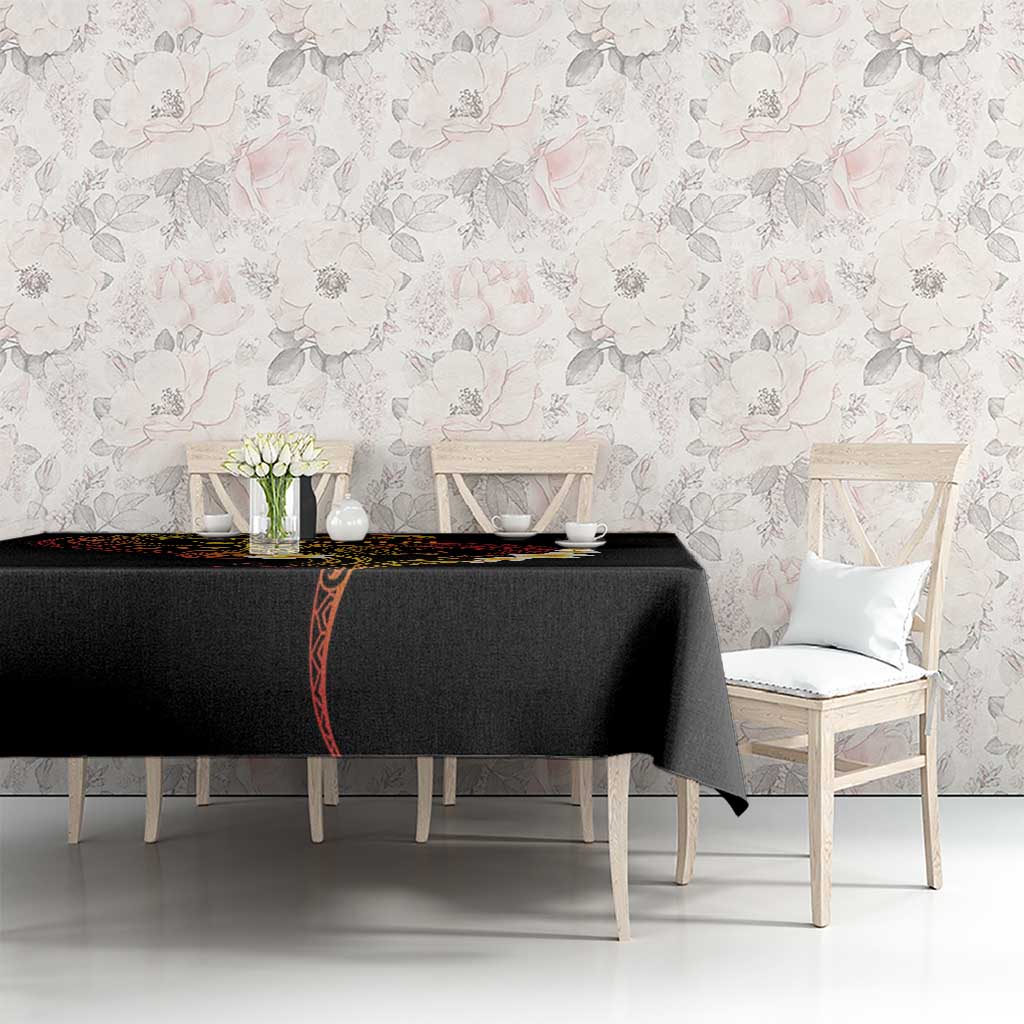 Personalised Papua New Guinea Sepik Tablecloth Plumeria Floral Tribal Pattern - Polynesian Pride