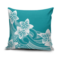 Polynesian Plumeria Flowers Tribal Pillow Cover Pacific Tattoo Teal Style LT9 Teal - Polynesian Pride