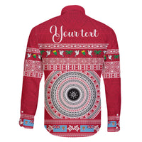 Personalised Fiji Marau Na Kerisimasi Family Matching Puletasi Dress and Hawaiian Shirt Merry Christmas Tapa Pattern Red Style LT9 - Polynesian Pride