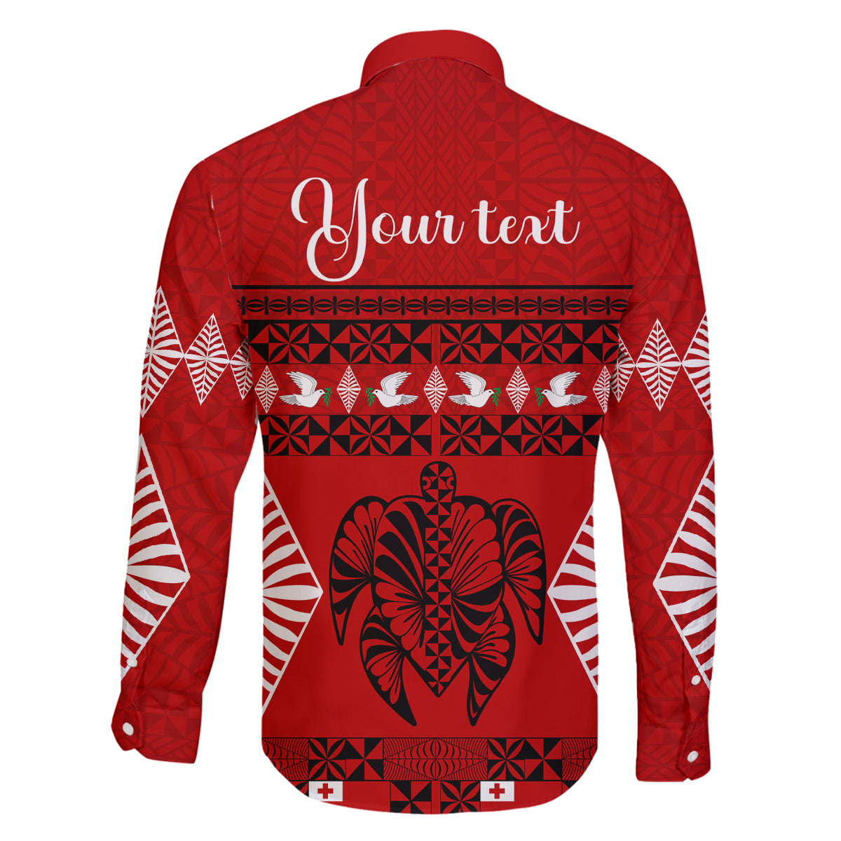 Personalised Tonga Kilisimasi Fiefia Family Matching Long Sleeve Bodycon Dress and Hawaiian Shirt Merry Christmas with Turtle Ngatu Pattern LT9 - Polynesian Pride