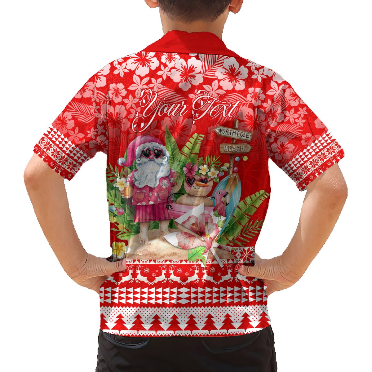 Personalised Hawaii Mele Kalikimaka Hawaiian Shirt Santa Beach Merry Christmas LT9 - Polynesian Pride