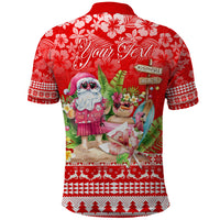 Personalised Hawaii Mele Kalikimaka Polo Shirt Santa Beach Merry Christmas LT9 - Polynesian Pride