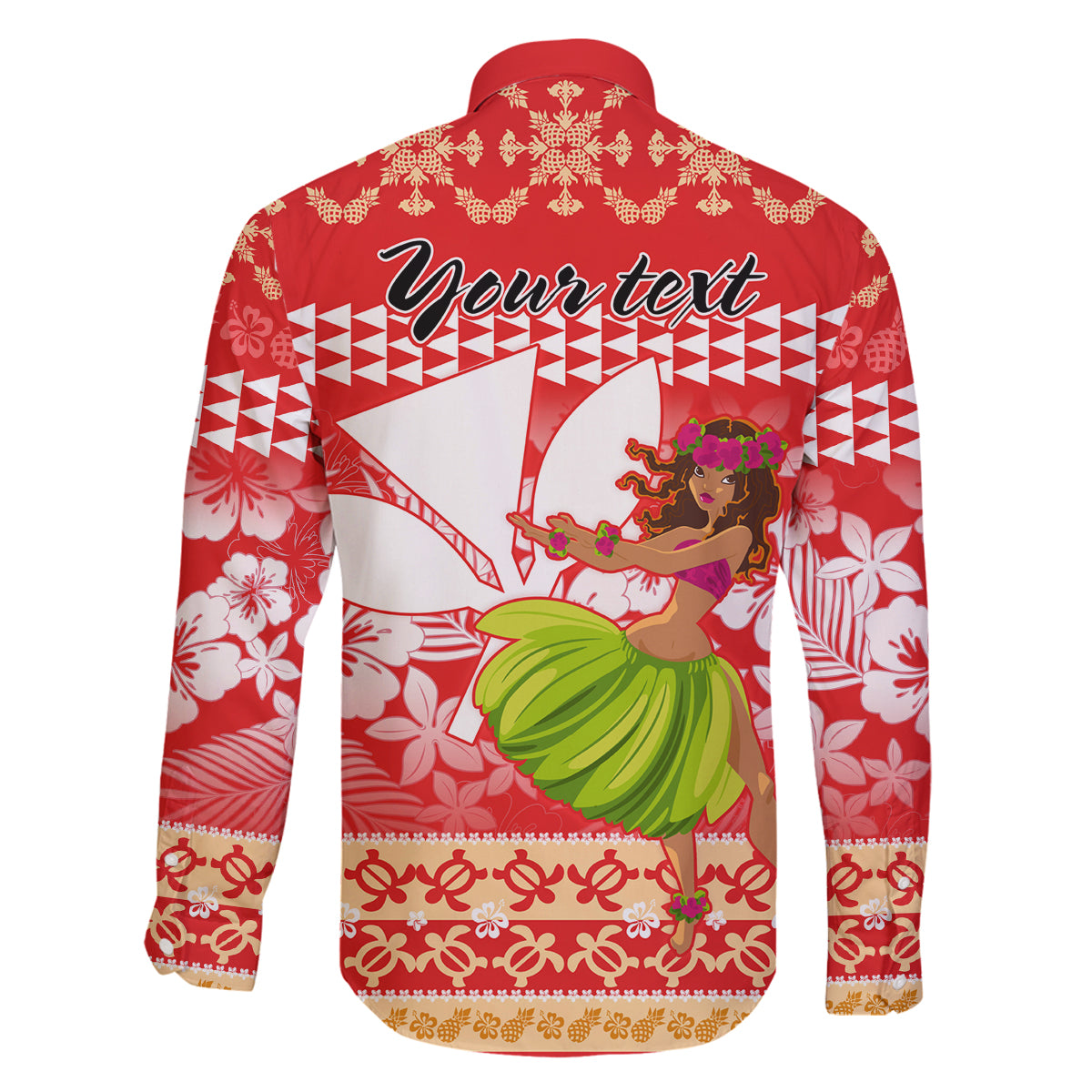 Personalised Hawaii Mele Kalikimaka Family Matching Off Shoulder Long Sleeve Dress and Hawaiian Shirt Santa Claus and Hula Dancing Merry Christmas LT9 - Polynesian Pride
