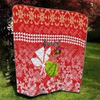 Personalised Hawaii Mele Kalikimaka Quilt Santa Claus and Hula Dancing Merry Christmas LT9 - Polynesian Pride