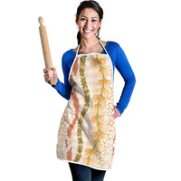 Hawaiian Ohia Lehua Lei Apron Plaid Palaka Ahiehie Pattern LT9 - Polynesian Pride