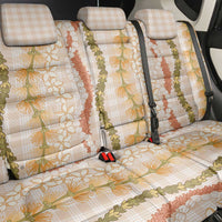 Hawaiian Ohia Lehua Lei Back Car Seat Cover Plaid Palaka Ahiehie Pattern LT9 - Polynesian Pride