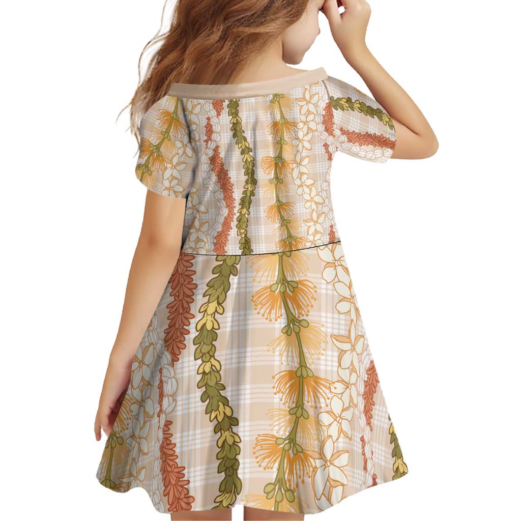 Hawaiian Ohia Lehua Lei Family Matching Short Sleeve Bodycon Dress and Hawaiian Shirt Plaid Palaka Ahiehie Pattern LT9 - Polynesian Pride